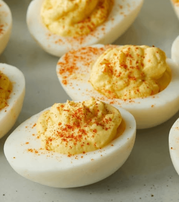 deviled eggs with paprika