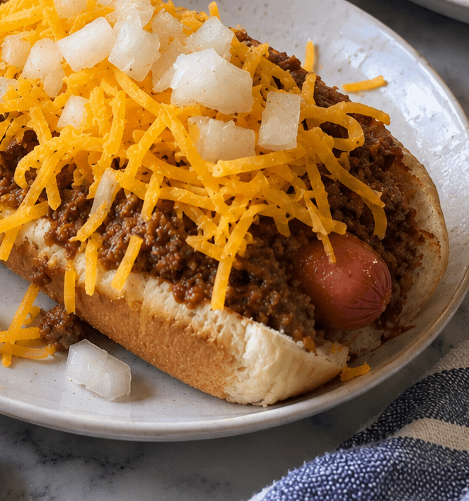 chili hot dog