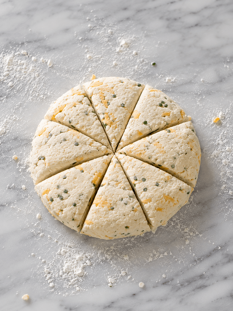 scones cut in 8 wedges