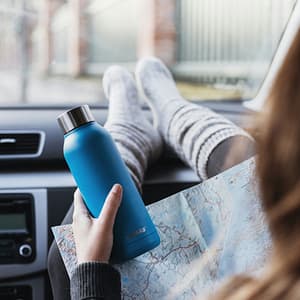 water bottle in the car