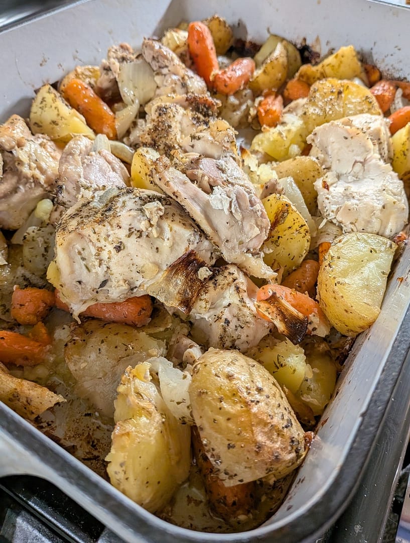 chicken and potatoes
